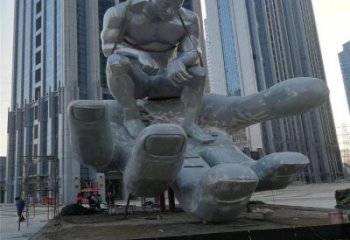 沉思者雕塑廠家，鍛造工藝，手托沉思者雕塑承接