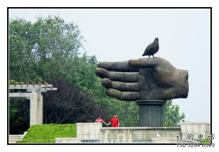 手掌雕塑優選，陸地擺件，不銹鋼手掌雕塑承接