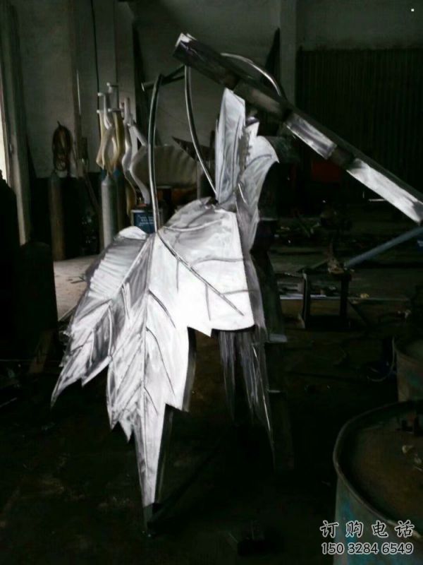 楓葉雕塑精選，美陳雕塑，不銹鋼楓葉雕塑通用