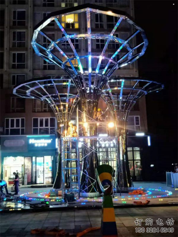 遮陽樹雕塑制造，歐式風格，鏤空遮陽樹雕塑廠家