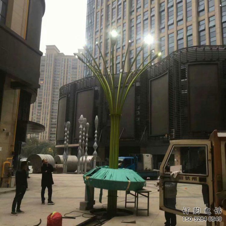 燈光樹雕塑選定，景觀雕塑，燈光蘑菇樹雕塑生產商