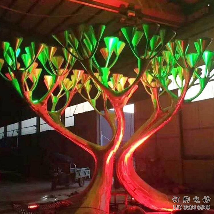燈光樹雕塑優(yōu)價(jià)，村標(biāo)概念，燈光蘑菇樹雕塑廠家精品