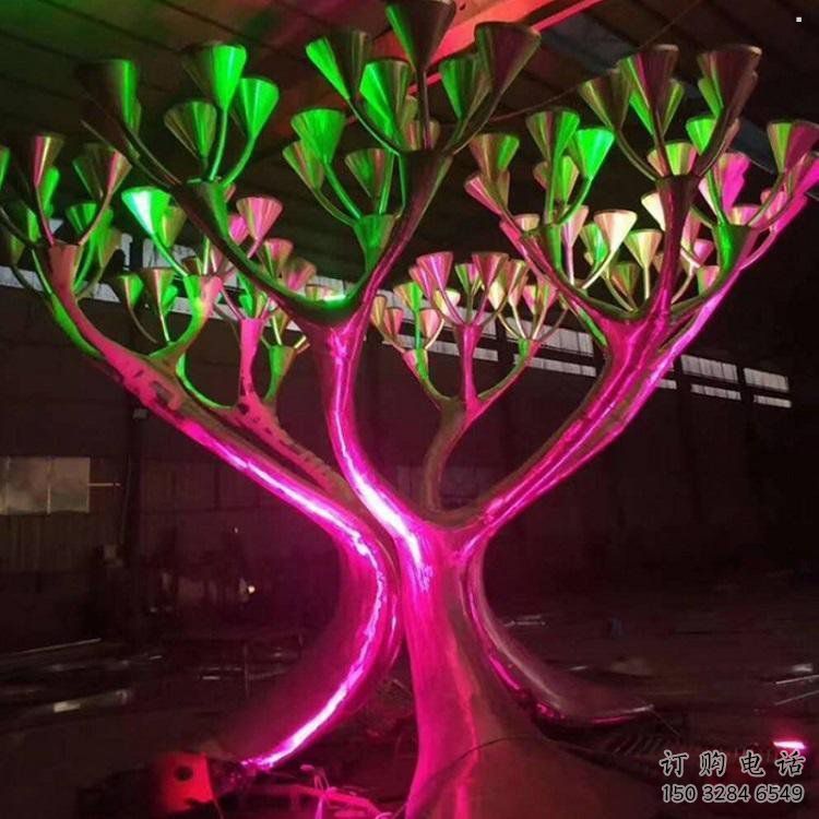 戶外燈光樹雕塑通用，陸地擺件，燈光蘑菇樹雕塑優選