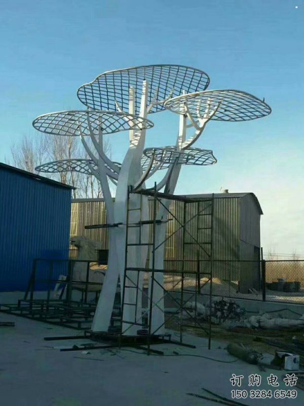 蘑菇樹雕塑制作，景區雕塑，城市鏤空蘑菇樹雕塑提供