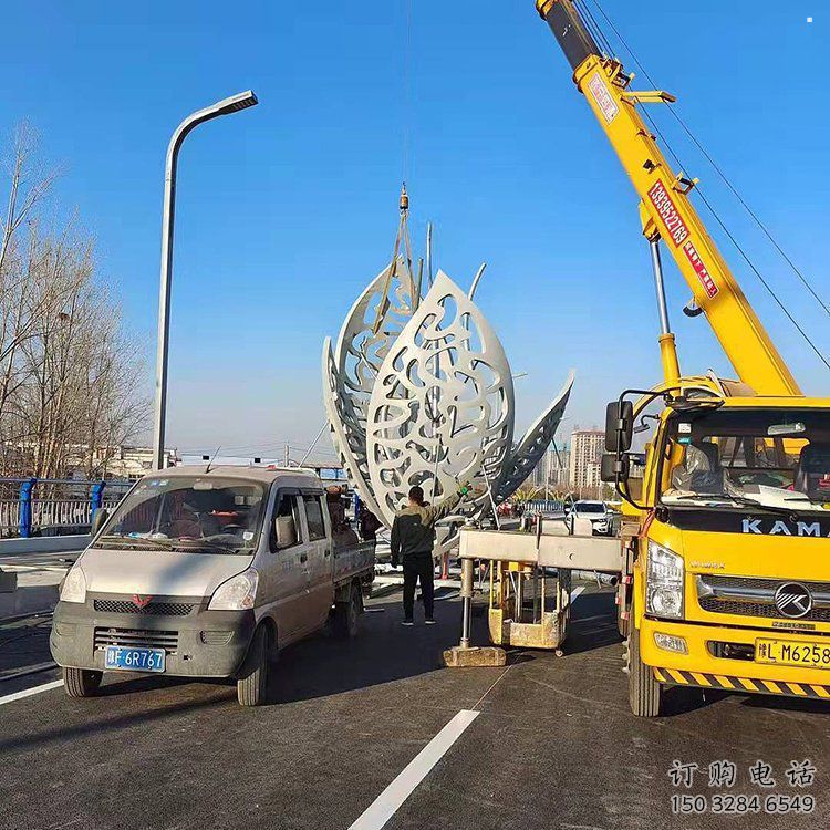 仿真樹葉雕塑優選，城市裝飾，彩繪仿真樹葉雕塑訂做