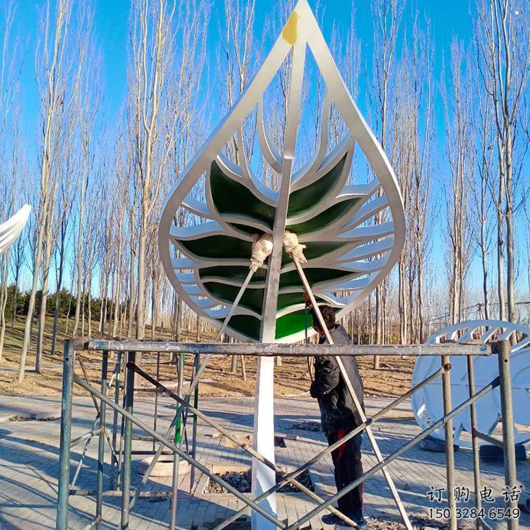 仿真樹葉雕塑制造商，美陳雕塑，彩繪仿真樹葉雕塑訂做