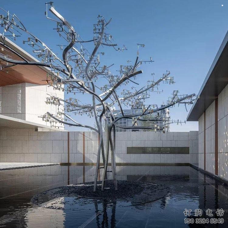 風鈴樹雕塑通用，鍛造工藝，不銹鋼風鈴樹雕塑通用