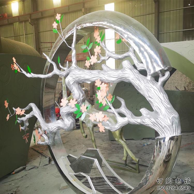 梅花樹雕塑提供，街頭雕塑，不銹鋼梅花樹雕塑優價