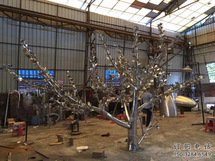 楓樹(shù)雕塑精選，美陳雕塑，不銹鋼楓樹(shù)雕塑制作