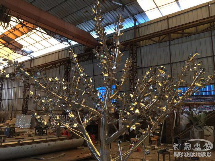 樹雕塑供應，城市雕塑，大型不銹鋼樹雕塑制造
