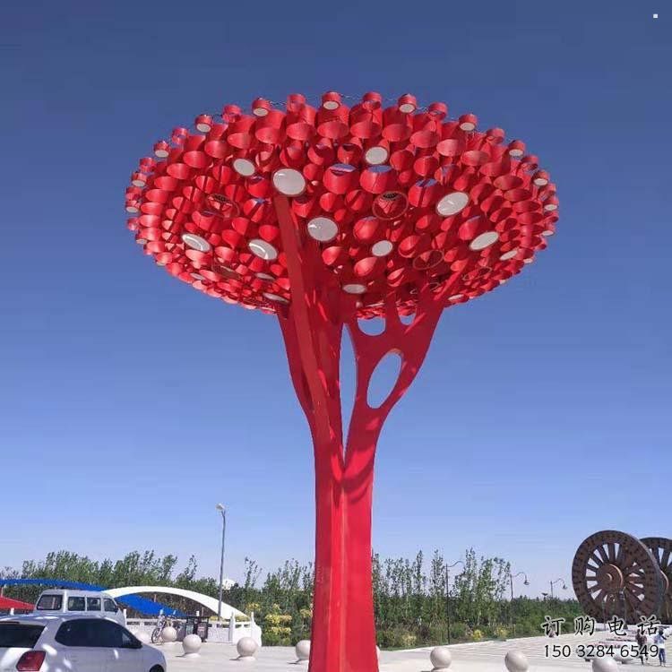 大型樹干雕塑公司，花園小品，不銹鋼樹干雕塑常用