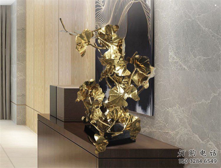 銀杏葉雕塑生產(chǎn)，城區(qū)小品，不銹鋼銀杏葉雕塑標(biāo)準(zhǔn)