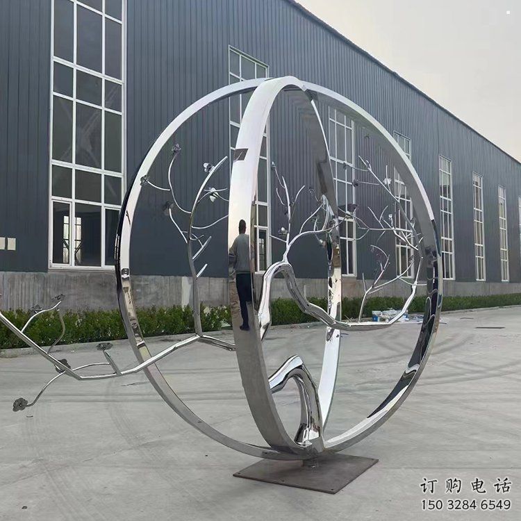 圓環(huán)樹雕塑優(yōu)選，陸地擺件，不銹鋼圓環(huán)樹雕塑供應(yīng)