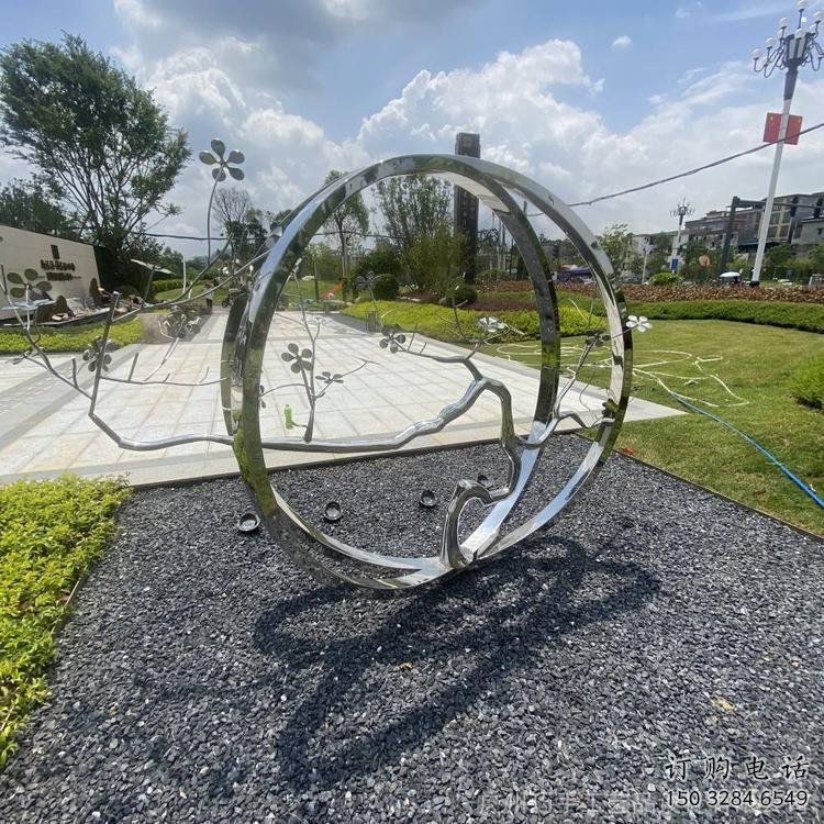 圓環(huán)樹雕塑預(yù)定，戶外雕塑，不銹鋼圓環(huán)樹雕塑特供