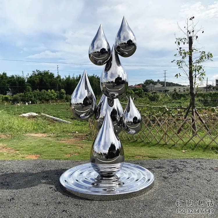 淚滴雕塑常用，景觀概念，不銹鋼淚滴雕塑展品
