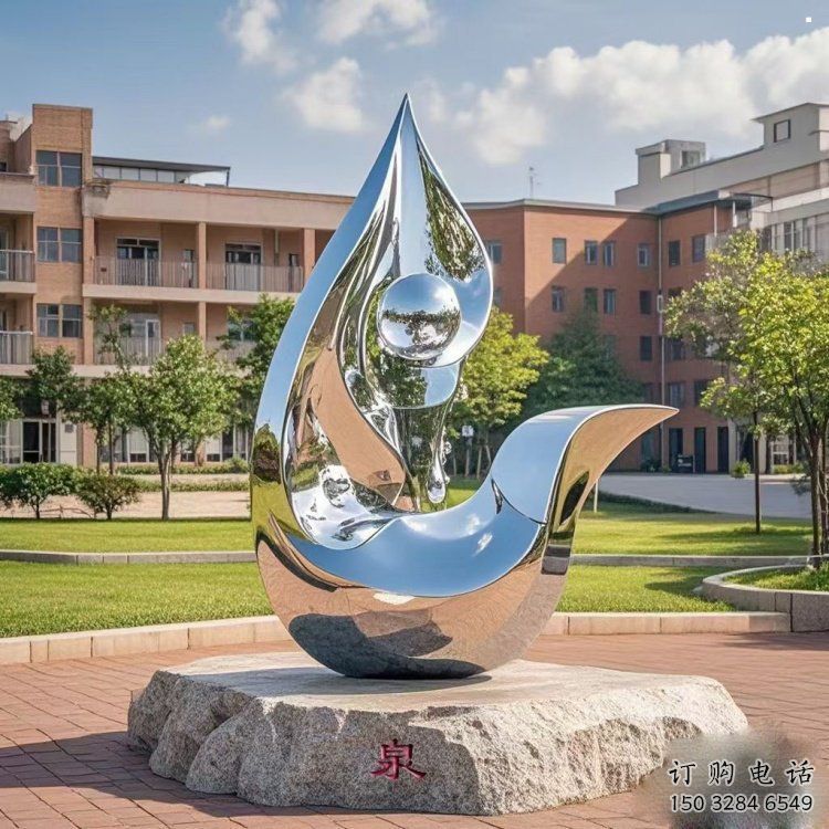 淚滴雕塑制造，白鋼構(gòu)件，不銹鋼淚滴雕塑提供