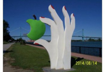 手掌雕塑提供，園林裝飾，不銹鋼手掌雕塑承接