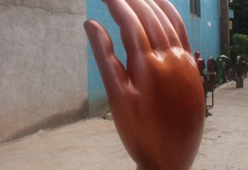 手指雕塑定做，公園小品，戶外不銹鋼手指雕塑廠家