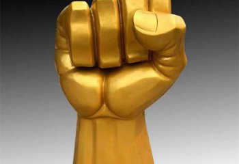 握拳雕塑選用，陸地?cái)[件，不銹鋼握拳雕塑廠家