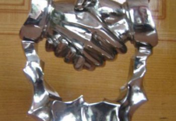 握手雕塑承接，噴泉雕塑，不銹鋼握手雕塑優價