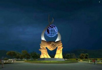 創(chuàng)意握手雕塑