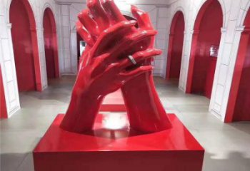 握手雕塑制作，歐式風(fēng)格，地產(chǎn)不銹鋼握手雕塑優(yōu)選