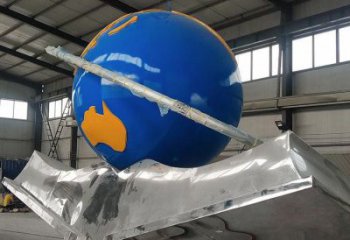 建筑書籍雕塑預定，城區小品，書籍地球儀雕塑制造商