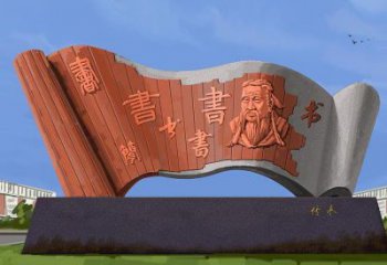 書簡雕塑指用，小區雕塑，不銹鋼書簡雕塑制作廠家