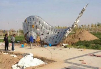 書卷雕塑供應，市標雕塑，不銹鋼書卷雕塑生產商