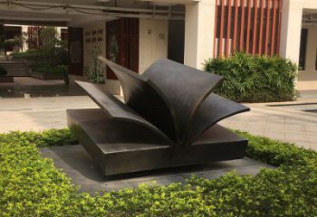 銅書本雕塑優選，小區擺件，公共銅書本雕塑生產商