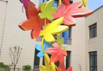 楓葉雕塑服務(wù)商，景觀雕塑，烤漆楓葉雕塑選定