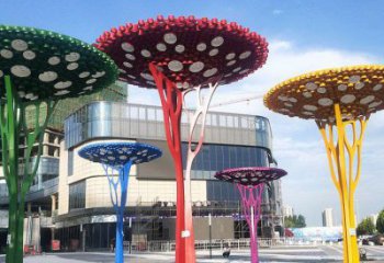 遮陽樹雕塑常用，公園小品，不銹鋼遮陽樹雕塑生產(chǎn)商