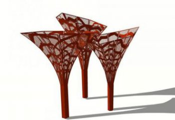 遮陽樹雕塑定制，小區(qū)雕塑，不銹鋼遮陽樹雕塑提供