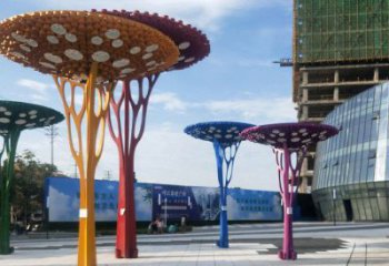 遮陽樹雕塑優價，鋼管組合，不銹鋼遮陽樹雕塑制作