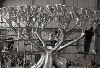 鏤空樹雕塑制造，景觀擺件，鏤空遮陽樹雕塑選定