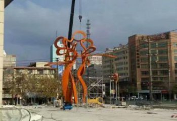 金屬鏤空樹雕塑制造商，鋼管組合，烤漆樹雕塑優選