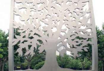鏤空樹雕塑定價(jià)，街頭雕塑，烤漆鏤空剪紙樹雕塑廠家