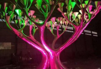 戶外燈光樹雕塑通用，陸地擺件，燈光蘑菇樹雕塑優選