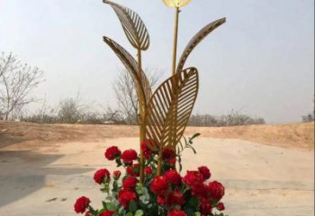 芭蕉葉雕塑定價(jià)，拉絲工藝，不銹鋼芭蕉葉雕塑制作