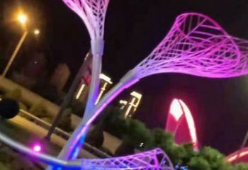 燈光樹葉雕塑預定，白鋼構件，景觀燈光樹葉雕塑選定