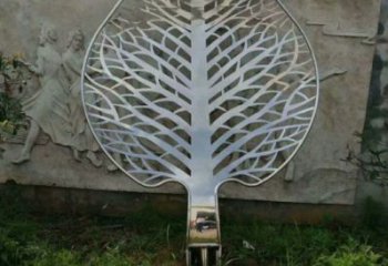 鏤空樹葉雕塑供需，多彩藝術(shù)，鏡面鏤空樹葉雕塑制造商