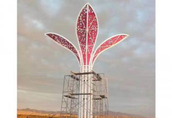 樹葉雕塑精選，彩鋼制作，園林烤漆樹葉雕塑標準