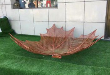 鏤空樹葉雕塑系列，小區雕塑，鐵藝樹葉雕塑定做廠家