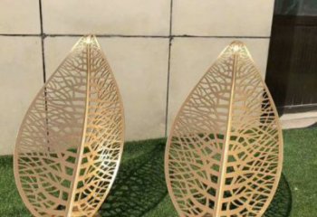 鏤空樹葉雕塑制造，小區雕塑，景觀鐵藝樹葉雕塑點擊