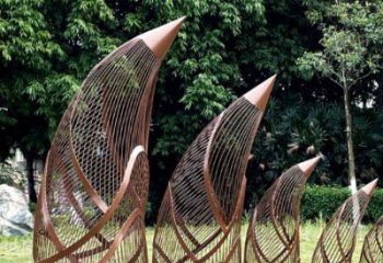 竹筍雕塑訂做，彩鋼制作，不銹鋼鏤空竹筍雕塑訂做