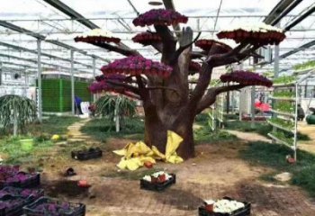 仿真樹雕塑廠，中式工藝，玻璃鋼仿真樹雕塑生產(chǎn)商