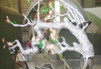 梅花樹雕塑提供，街頭雕塑，不銹鋼梅花樹雕塑優價