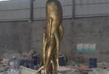 人參雕塑制作，圓雕系列，景觀人參樹雕塑展品