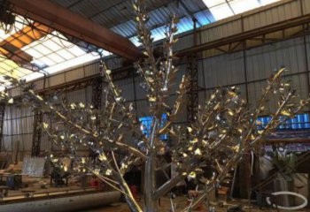 樹雕塑供應，城市雕塑，大型不銹鋼樹雕塑制造