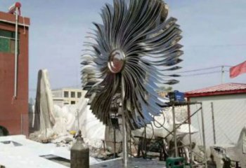 樹雕塑制造廠家，村標概念，不銹鋼樹雕塑制作